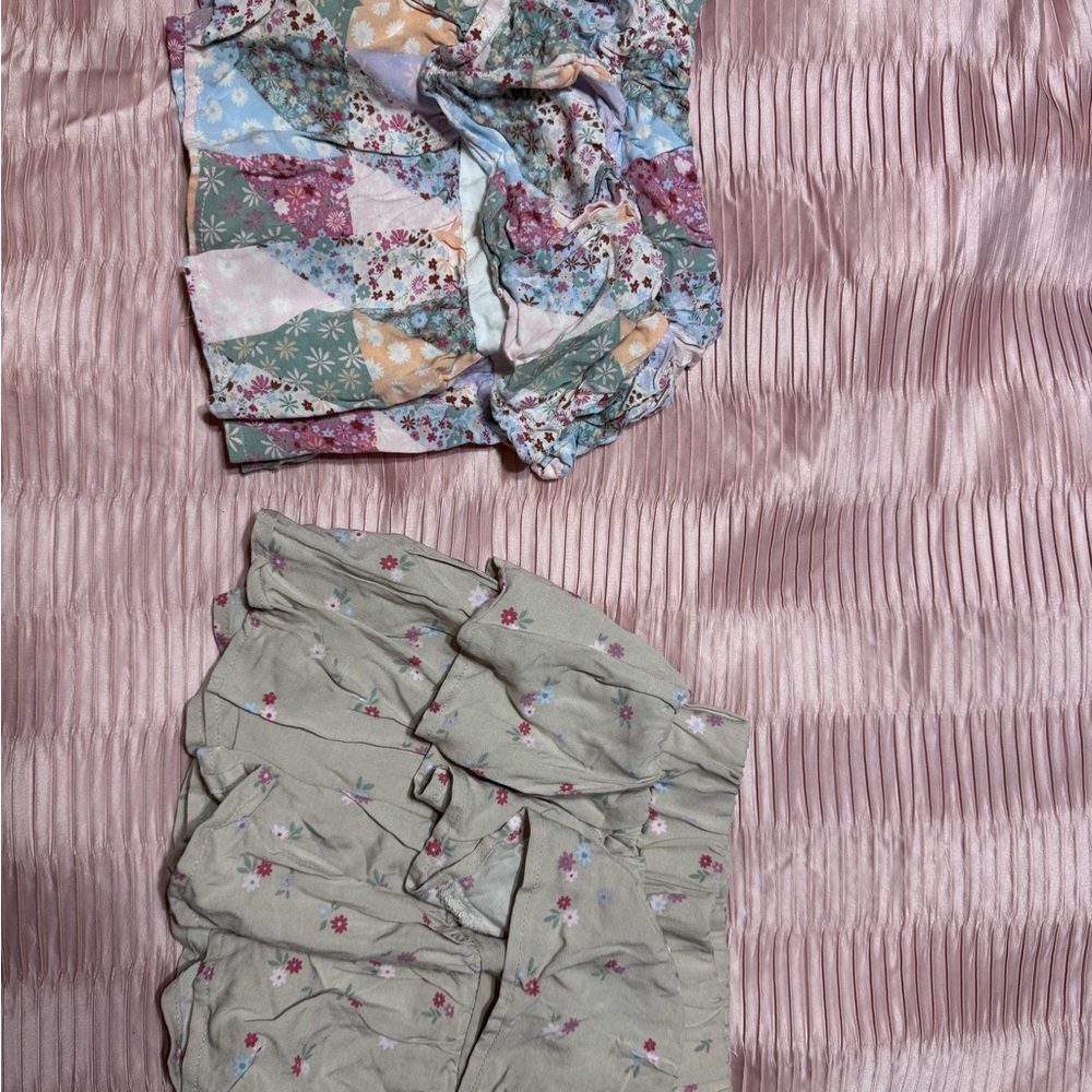 Floral Patchwork and Green Floral Skirts